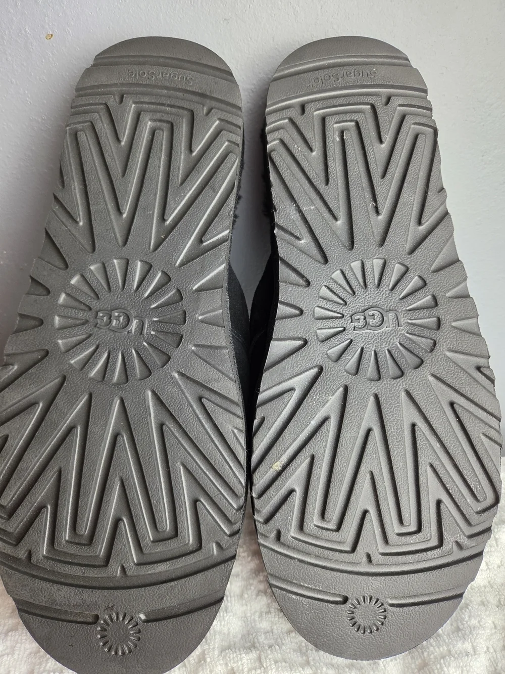 UGG Black Suede Slip-On Indoor Slippers